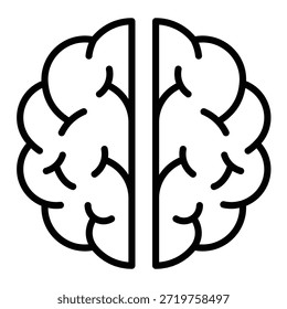 Descrever o ícone do cérebro para a inteligência humana, neurologia e conhecimento.
