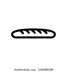 Outline bread icon. Bakery symbol. Black icon on white background