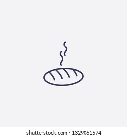 Outline bread icon illustration isolated vector sign symbol