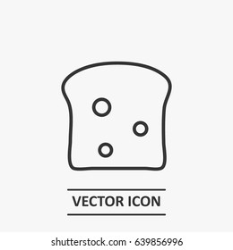 Outline bread  icon illustration vector symbol