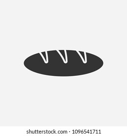 Outline bread icon illustration,vector food sign symbol