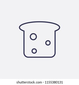 Outline bread icon illustration,vector food sign symbol