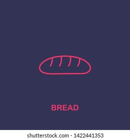Outline bread icon.bread vector illustration. Symbol for web and mobile
