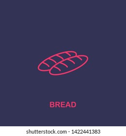 Outline bread icon.bread vector illustration. Symbol for web and mobile