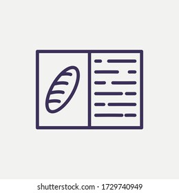 Outline bread menu icon.bread menu vector illustration. Symbol for web and mobile