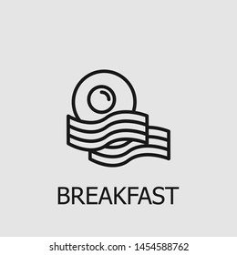 Outline breakfast vector icon. Breakfast illustration for web, mobile apps, design. Breakfast vector symbol.