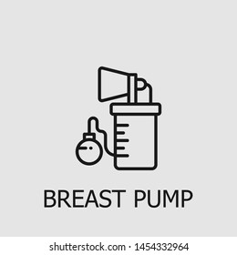 Outline breast pump vector icon. Breast pump illustration for web, mobile apps, design. Breast pump vector symbol.