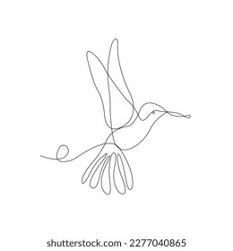 Outline Brid Artwork, Continuous Brid Artwork Vector Illustration
