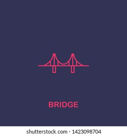 Outline bridge icon.bridge vector illustration. Symbol for web and mobile