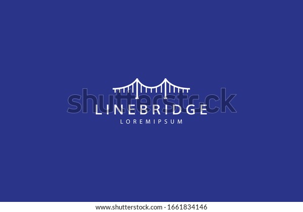 Outline Bridge Simple Elegant Logos Large Stock Vector Royalty Free 1661834146