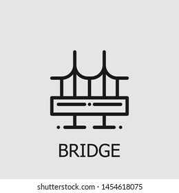 Outline bridge vector icon. Bridge illustration for web, mobile apps, design. Bridge vector symbol.