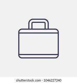 Outline briefcase icon illustration vector symbol