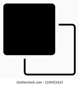 Outline Bring to front vector icon