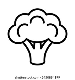 Outline of broccoli, cauliflower. Delicious and healthy vegetables. Vegetarian food. healthy lifestyle. Vector illustration.