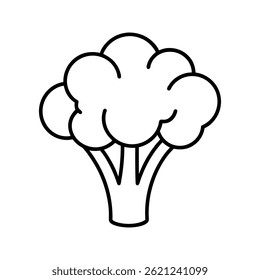 Esquema de un Vector de arte de línea de brócoli.