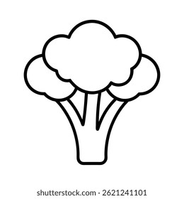 Esquema de un Vector de arte de línea de brócoli.