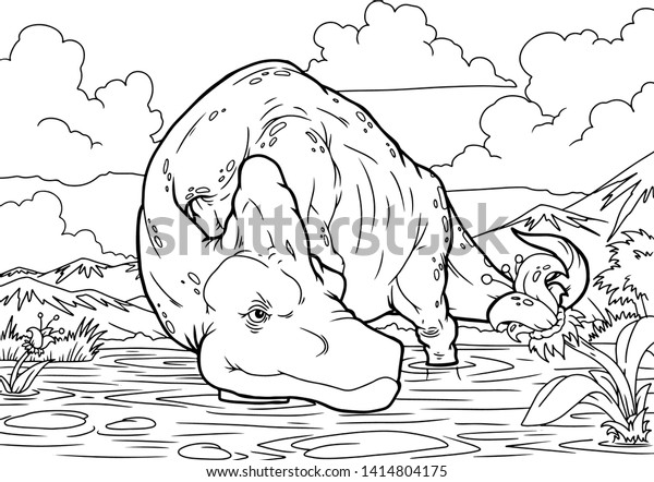 brontosaurus coloring page