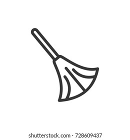 Outline broom icon illustration vector symbol
