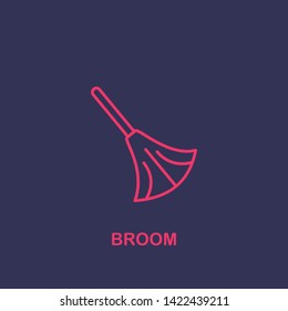 Outline broom icon.broom vector illustration. Symbol for web and mobile