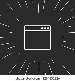 Outline browser icon, illustrated icon for modern web and mobile design, simple and minimal symbol of browser