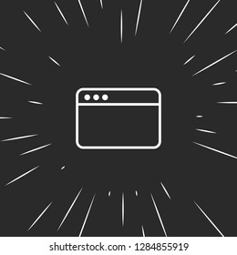 Outline browser icon, illustrated icon for modern web and mobile design, simple and minimal symbol of browser