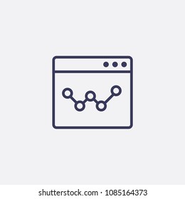 Outline browser icon illustration,vector chart sign symbol
