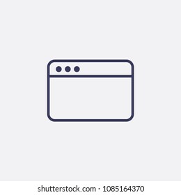 Outline browser icon illustration,vector website sign symbol