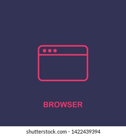 Outline browser icon.browser vector illustration. Symbol for web and mobile