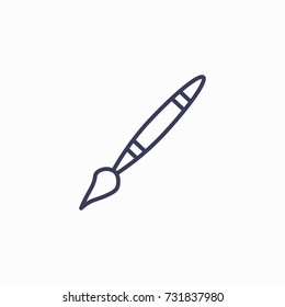 Outline brush icon illustration vector symbol