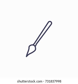 Outline brush icon illustration vector symbol