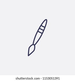 Outline brush icon illustration,vector drawing sign symbol