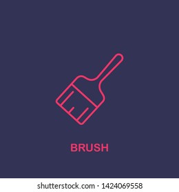Outline brush icon.brush vector illustration. Symbol for web and mobile