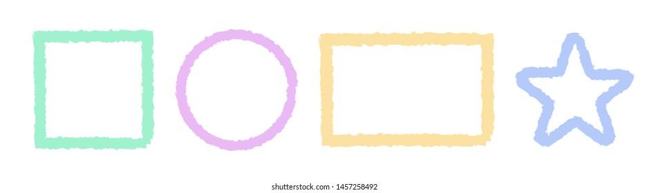 Outline Brush Shapes Logo Template Vector 