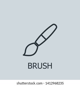 Outline brush vector icon. Brush illustration for web, mobile apps, design. Brush vector symbol.