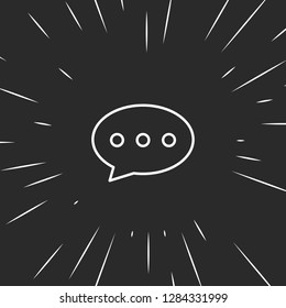 Outline bubble chat icon, illustrated icon for modern web and mobile design, simple and minimal symbol of bubble chat