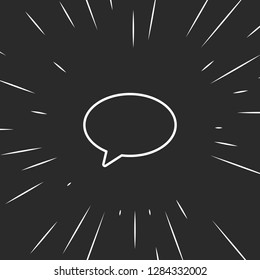 Outline bubble chat icon, illustrated icon for modern web and mobile design, simple and minimal symbol of bubble chat