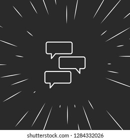 Outline bubble chat icon, illustrated icon for modern web and mobile design, simple and minimal symbol of bubble chat
