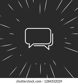 Outline bubble chat icon, illustrated icon for modern web and mobile design, simple and minimal symbol of bubble chat