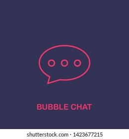 Outline bubble chat icon.bubble chat vector illustration. Symbol for web and mobile