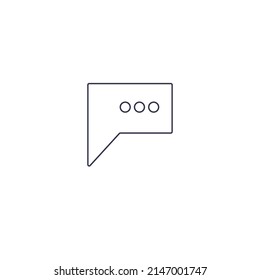 Outline bubble speech icon Vector