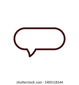 Outline bubble speech and think icon. Thought empty bubble. 