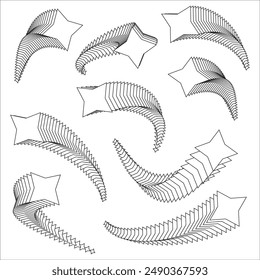 Outline bubbles vector collection. Bubbles outline black and white object set.