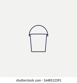 Outline bucket icon.bucket vector illustration. Symbol for web and mobile
