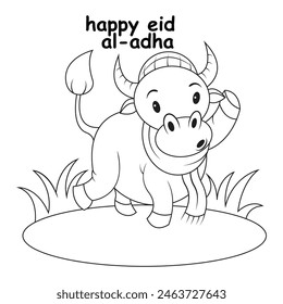 outline of a buffalo that will be sacrificed on the eid al-adha holiday