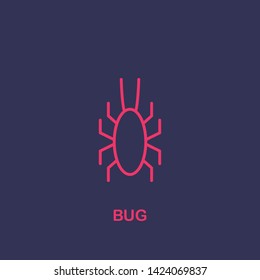 Outline bug icon.bug vector illustration. Symbol for web and mobile