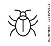Outline Bug Line Icons Isolated On A White Background. Box Icons Sign