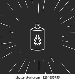Outline bug spray icon, illustrated icon for modern web and mobile design, simple and minimal symbol of bug spray