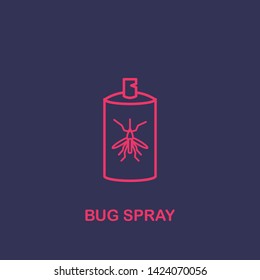 Outline bug spray icon.bug spray vector illustration. Symbol for web and mobile