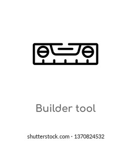 outline builder tool vector icon. isolated black simple line element illustration from buildings concept. editable vector stroke builder tool icon on white background