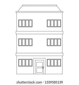 outline building house